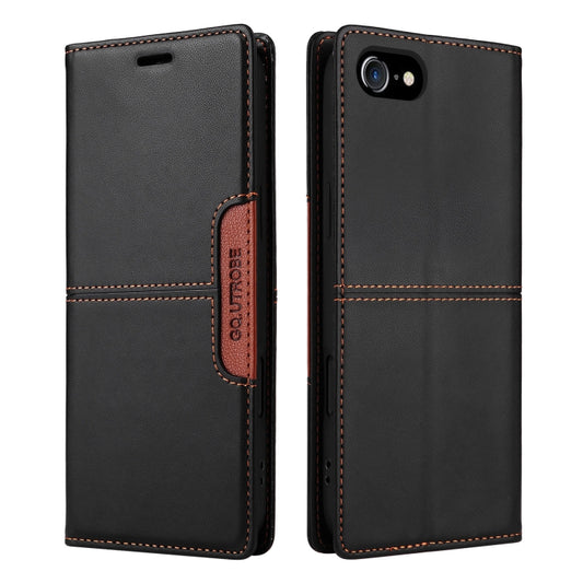 For iPhone SE 2022 / SE 2020 / 8 / 7 GQUTROBE G01 RFID Anti-theft Leather Phone Case(Black) - iPhone SE 2022 / 2020 / 8 / 7 Cases by GQUTROBE | Online Shopping UK | buy2fix