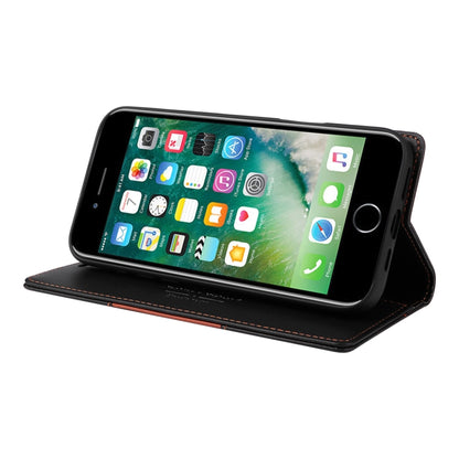 For iPhone SE 2022 / SE 2020 / 8 / 7 GQUTROBE G01 RFID Anti-theft Leather Phone Case(Black) - iPhone SE 2022 / 2020 / 8 / 7 Cases by GQUTROBE | Online Shopping UK | buy2fix