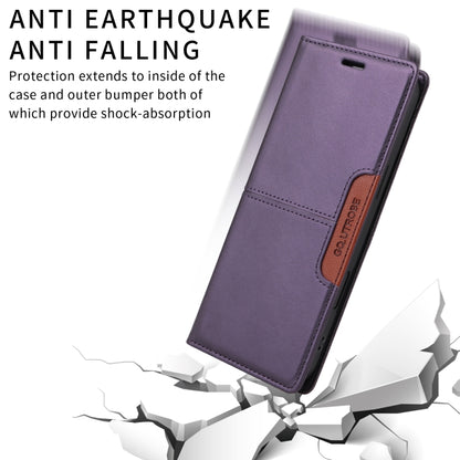 For iPhone SE 2022 / SE 2020 / 8 / 7 GQUTROBE G01 RFID Anti-theft Leather Phone Case(Purple) - iPhone SE 2022 / 2020 / 8 / 7 Cases by GQUTROBE | Online Shopping UK | buy2fix
