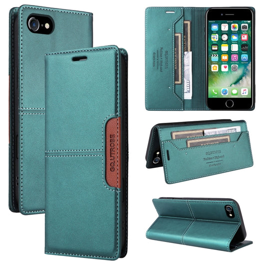 For iPhone SE 2022 / SE 2020 / 8 / 7 GQUTROBE G01 RFID Anti-theft Leather Phone Case(Green) - iPhone SE 2022 / 2020 / 8 / 7 Cases by GQUTROBE | Online Shopping UK | buy2fix
