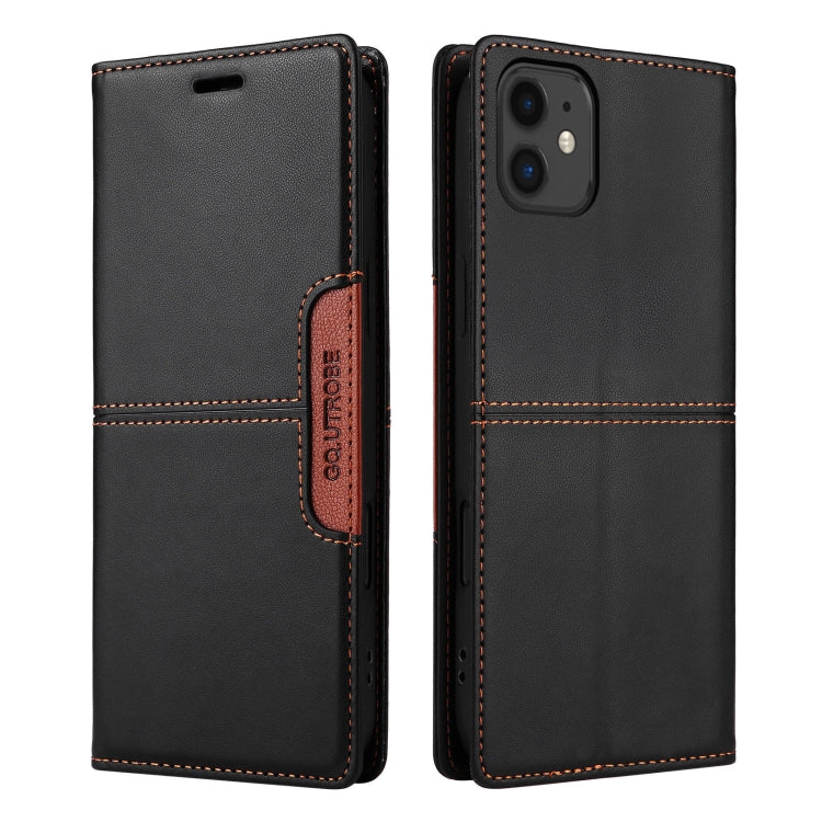 For iPhone 11 GQUTROBE G01 RFID Anti-theft Leather Phone Case(Black) - iPhone 12 Pro Max Cases by GQUTROBE | Online Shopping UK | buy2fix