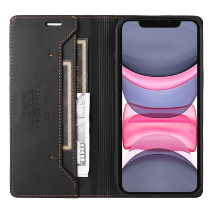 For iPhone 11 GQUTROBE G01 RFID Anti-theft Leather Phone Case(Black) - iPhone 12 Pro Max Cases by GQUTROBE | Online Shopping UK | buy2fix