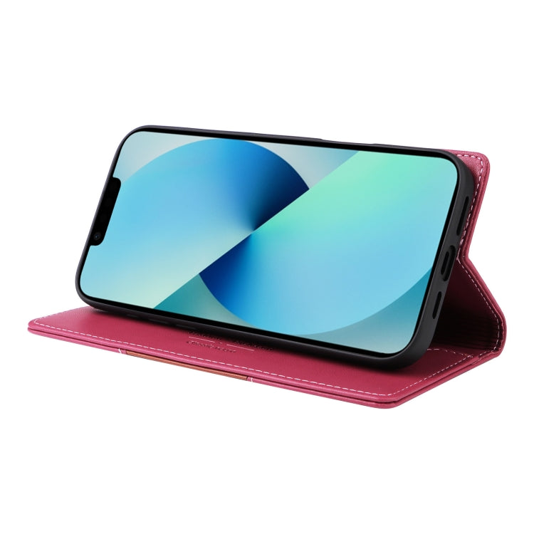 For iPhone 14 / 13 GQUTROBE G01 RFID Anti-theft Leather Phone Case(Red) - iPhone 14 Cases by GQUTROBE | Online Shopping UK | buy2fix