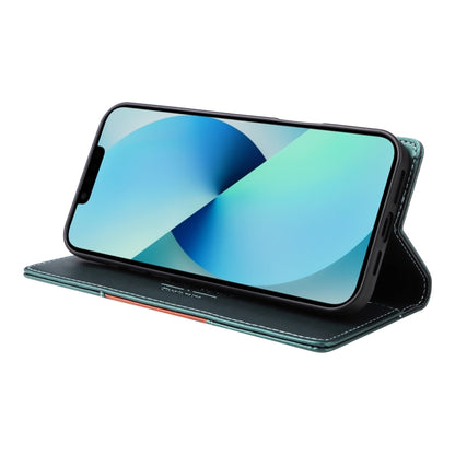 For iPhone 14 / 13 GQUTROBE G01 RFID Anti-theft Leather Phone Case(Green) - iPhone 14 Cases by GQUTROBE | Online Shopping UK | buy2fix