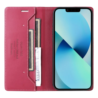 For iPhone 15 Plus / 14 Plus GQUTROBE G01 RFID Anti-theft Leather Phone Case(Red) - iPhone 15 Plus Cases by GQUTROBE | Online Shopping UK | buy2fix