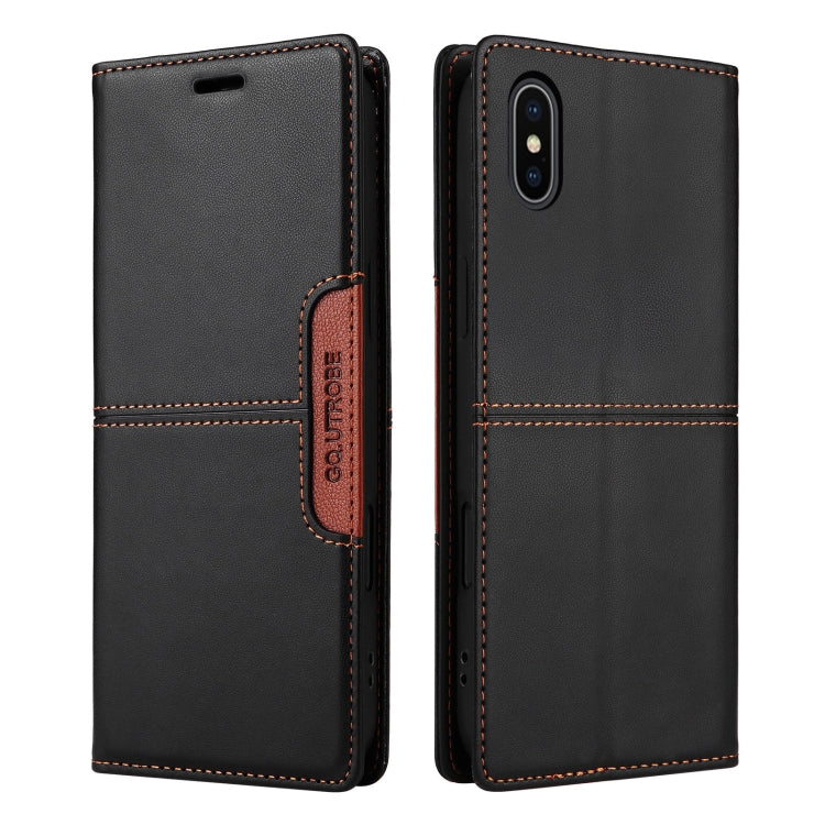 For iPhone XS / X GQUTROBE G01 RFID Anti-theft Leather Phone Case(Black) - More iPhone Cases by GQUTROBE | Online Shopping UK | buy2fix