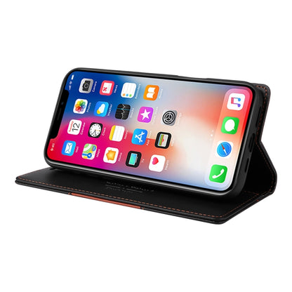 For iPhone XS / X GQUTROBE G01 RFID Anti-theft Leather Phone Case(Black) - More iPhone Cases by GQUTROBE | Online Shopping UK | buy2fix