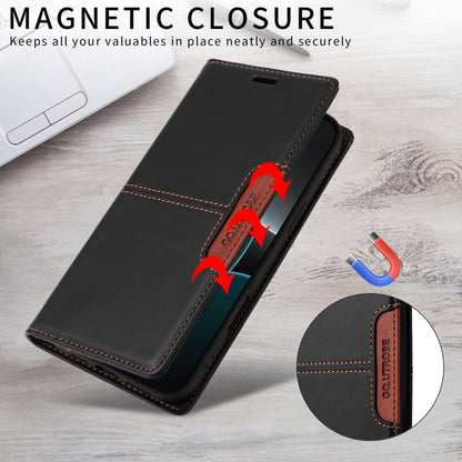 For iPhone XS / X GQUTROBE G01 RFID Anti-theft Leather Phone Case(Black) - More iPhone Cases by GQUTROBE | Online Shopping UK | buy2fix