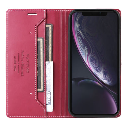 For iPhone XR GQUTROBE G01 RFID Anti-theft Leather Phone Case(Red) - More iPhone Cases by GQUTROBE | Online Shopping UK | buy2fix