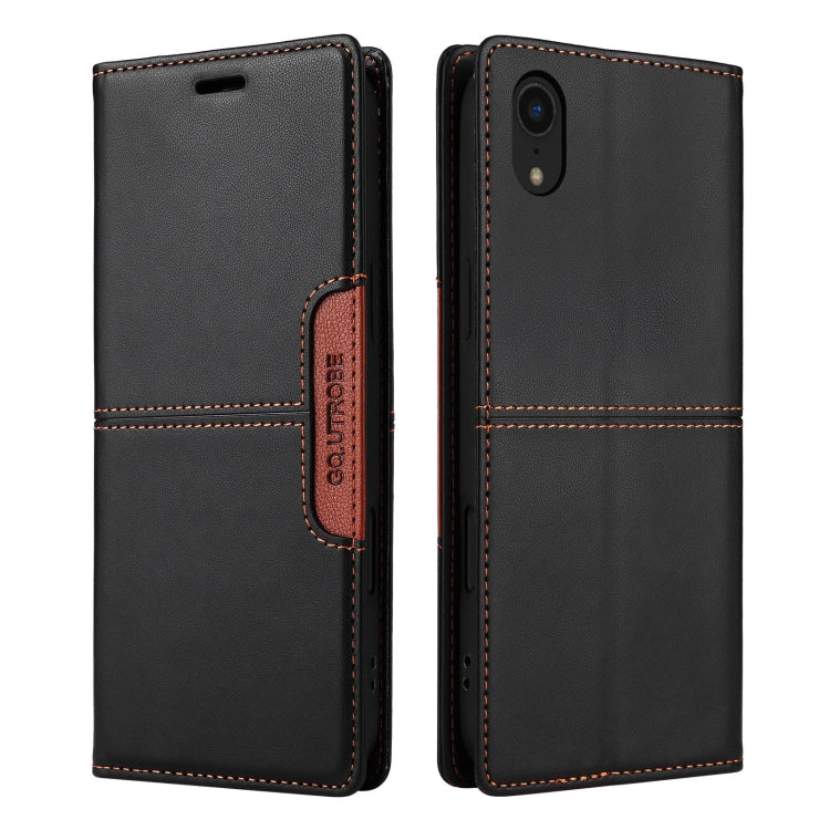 For iPhone XR GQUTROBE G01 RFID Anti-theft Leather Phone Case(Black) - More iPhone Cases by GQUTROBE | Online Shopping UK | buy2fix