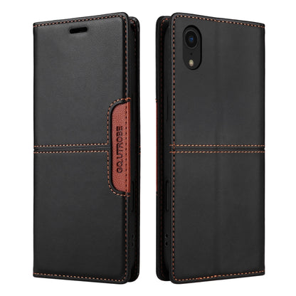 For iPhone XR GQUTROBE G01 RFID Anti-theft Leather Phone Case(Black) - More iPhone Cases by GQUTROBE | Online Shopping UK | buy2fix