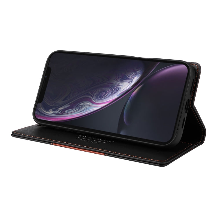 For iPhone XR GQUTROBE G01 RFID Anti-theft Leather Phone Case(Black) - More iPhone Cases by GQUTROBE | Online Shopping UK | buy2fix