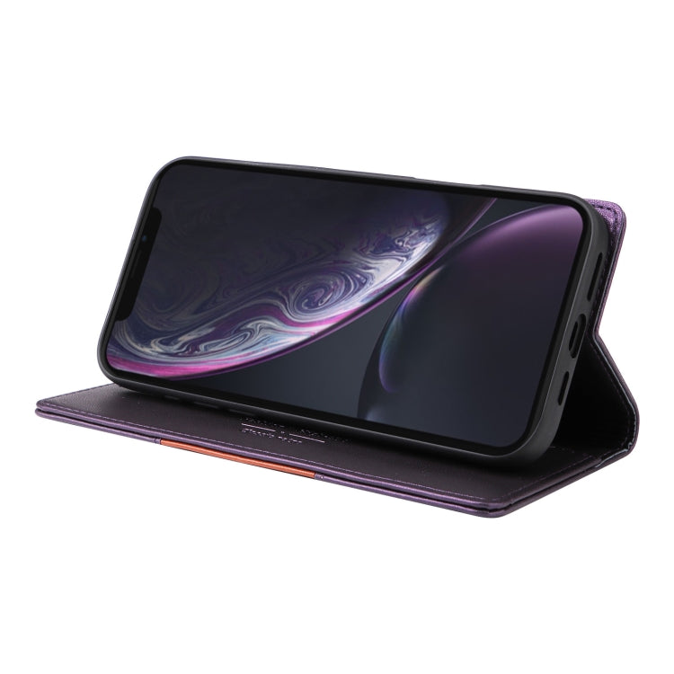 For iPhone XR GQUTROBE G01 RFID Anti-theft Leather Phone Case(Purple) - More iPhone Cases by GQUTROBE | Online Shopping UK | buy2fix