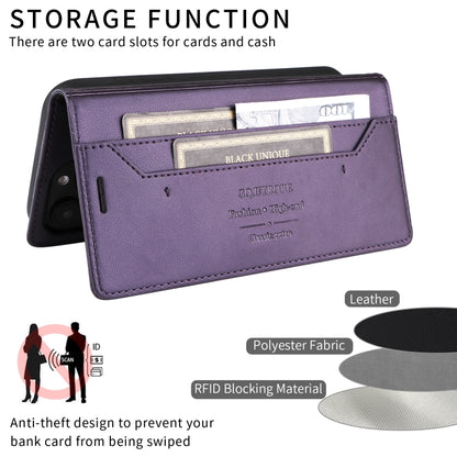 For iPhone XR GQUTROBE G01 RFID Anti-theft Leather Phone Case(Purple) - More iPhone Cases by GQUTROBE | Online Shopping UK | buy2fix