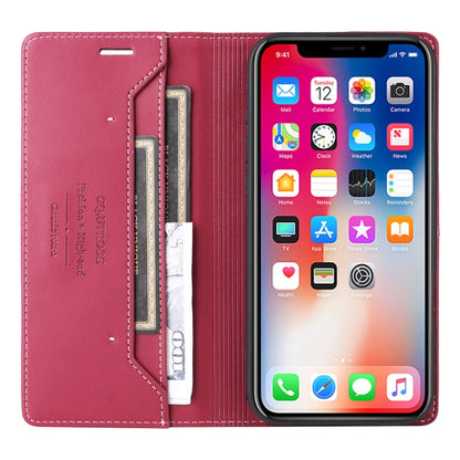 For iPhone XS Max GQUTROBE G01 RFID Anti-theft Leather Phone Case(Red) - More iPhone Cases by GQUTROBE | Online Shopping UK | buy2fix
