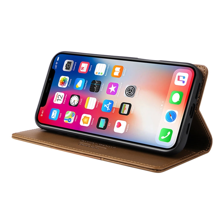 For iPhone XS Max GQUTROBE G01 RFID Anti-theft Leather Phone Case(Brown) - More iPhone Cases by GQUTROBE | Online Shopping UK | buy2fix