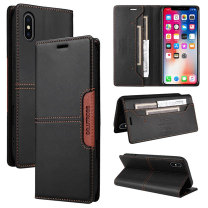 For iPhone XS Max GQUTROBE G01 RFID Anti-theft Leather Phone Case(Black) - More iPhone Cases by GQUTROBE | Online Shopping UK | buy2fix