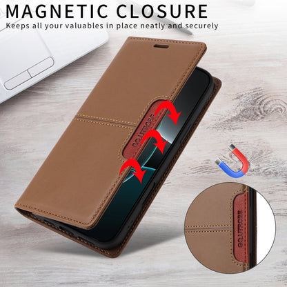 For iPhone 8 Plus / 7 Plus GQUTROBE G01 RFID Anti-theft Leather Phone Case(Brown) - More iPhone Cases by GQUTROBE | Online Shopping UK | buy2fix