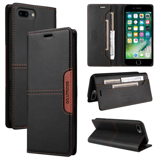For iPhone 8 Plus / 7 Plus GQUTROBE G01 RFID Anti-theft Leather Phone Case(Black) - More iPhone Cases by GQUTROBE | Online Shopping UK | buy2fix