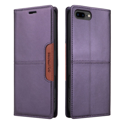For iPhone 8 Plus / 7 Plus GQUTROBE G01 RFID Anti-theft Leather Phone Case(Purple) - More iPhone Cases by GQUTROBE | Online Shopping UK | buy2fix