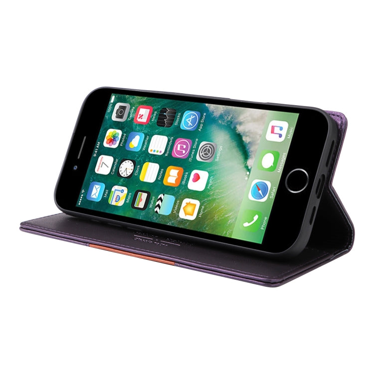 For iPhone 8 Plus / 7 Plus GQUTROBE G01 RFID Anti-theft Leather Phone Case(Purple) - More iPhone Cases by GQUTROBE | Online Shopping UK | buy2fix