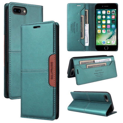 For iPhone 8 Plus / 7 Plus GQUTROBE G01 RFID Anti-theft Leather Phone Case(Green) - More iPhone Cases by GQUTROBE | Online Shopping UK | buy2fix