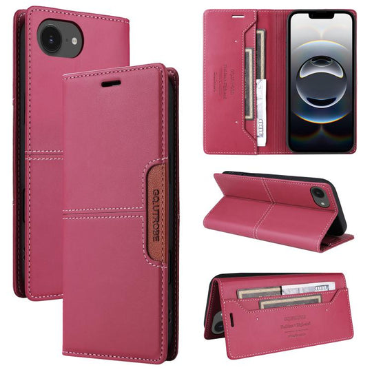 For iPhone 16e / 17e GQUTROBE G01 RFID Anti-theft Leather Phone Case(Red)