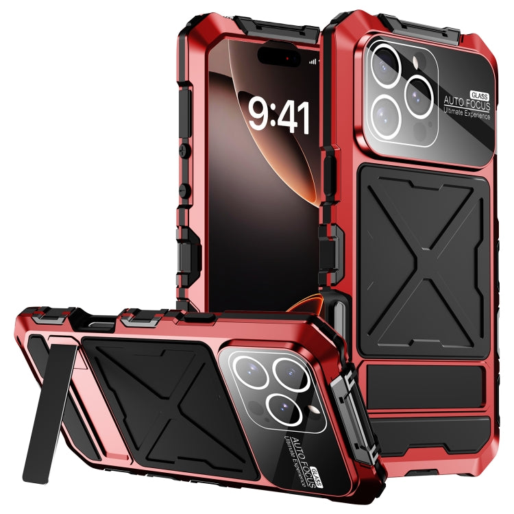 For iPhone 16 Pro R-JUST Life Waterproof Dustproof Shockproof Phone Case(Red) - iPhone 16 Pro Cases by R-JUST | Online Shopping UK | buy2fix