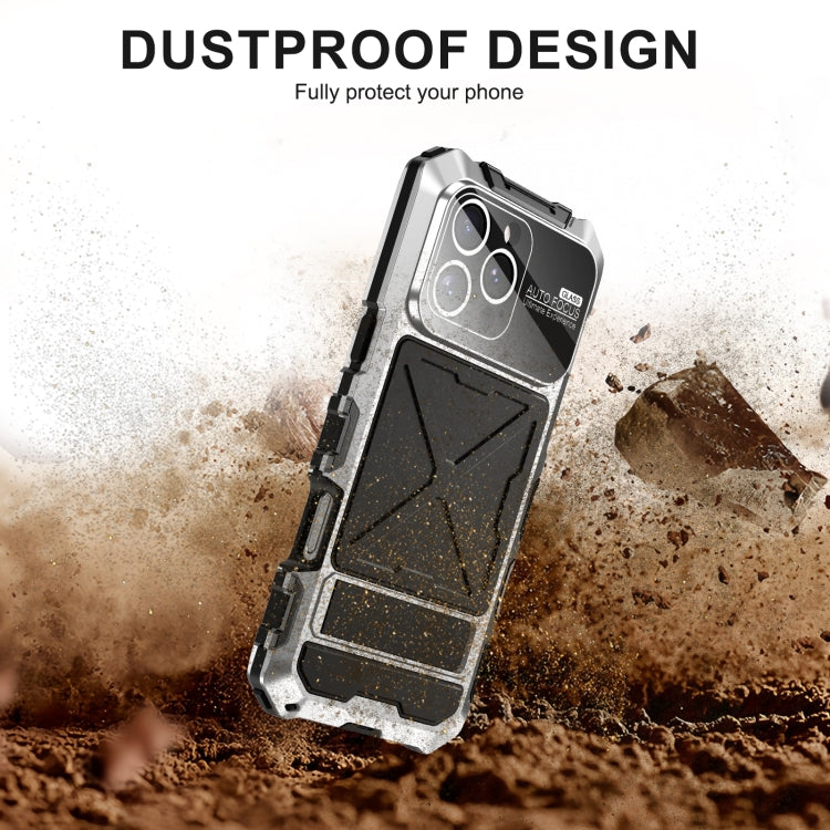 For iPhone 16 Pro R-JUST Life Waterproof Dustproof Shockproof Phone Case(Silver) by R-JUST