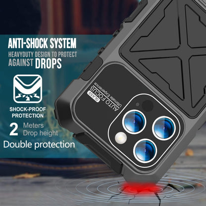 For iPhone 15 Pro Max R-JUST Life Waterproof Dustproof Shockproof Phone Case(Black) - iPhone 15 Pro Max Cases by R-JUST | Online Shopping UK | buy2fix