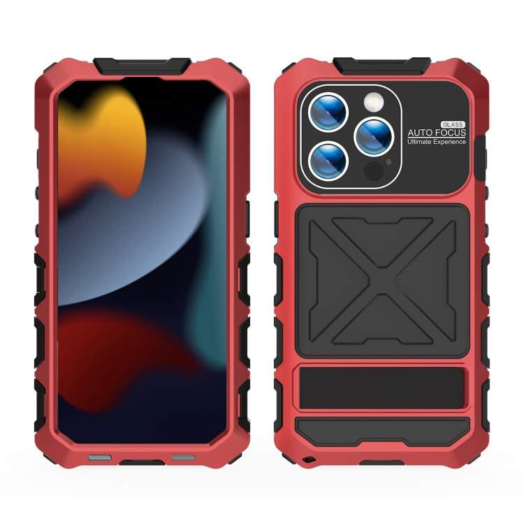 For iPhone 15 Pro R-JUST Life Waterproof Dustproof Shockproof Phone Case(Red) - iPhone 15 Pro Cases by R-JUST | Online Shopping UK | buy2fix