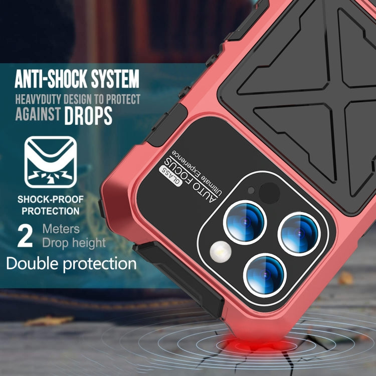 For iPhone 15 Pro R-JUST Life Waterproof Dustproof Shockproof Phone Case(Red) - iPhone 15 Pro Cases by R-JUST | Online Shopping UK | buy2fix