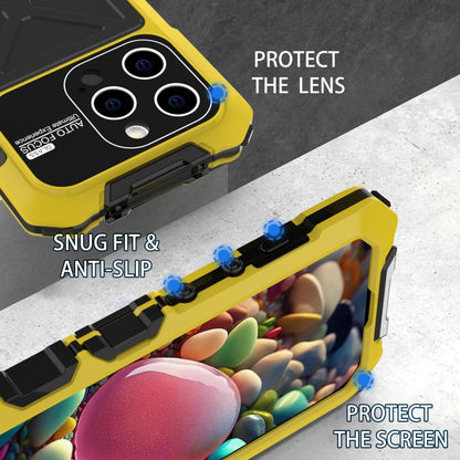 For iPhone 15 Pro R-JUST Life Waterproof Dustproof Shockproof Phone Case(Yellow) - iPhone 15 Pro Cases by R-JUST | Online Shopping UK | buy2fix