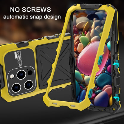 For iPhone 15 Pro R-JUST Life Waterproof Dustproof Shockproof Phone Case(Yellow) - iPhone 15 Pro Cases by R-JUST | Online Shopping UK | buy2fix