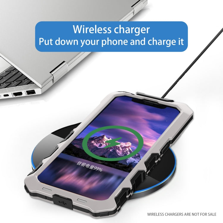 For iPhone 15 Pro R-JUST Life Waterproof Dustproof Shockproof Phone Case(Silver) - iPhone 15 Pro Cases by R-JUST | Online Shopping UK | buy2fix