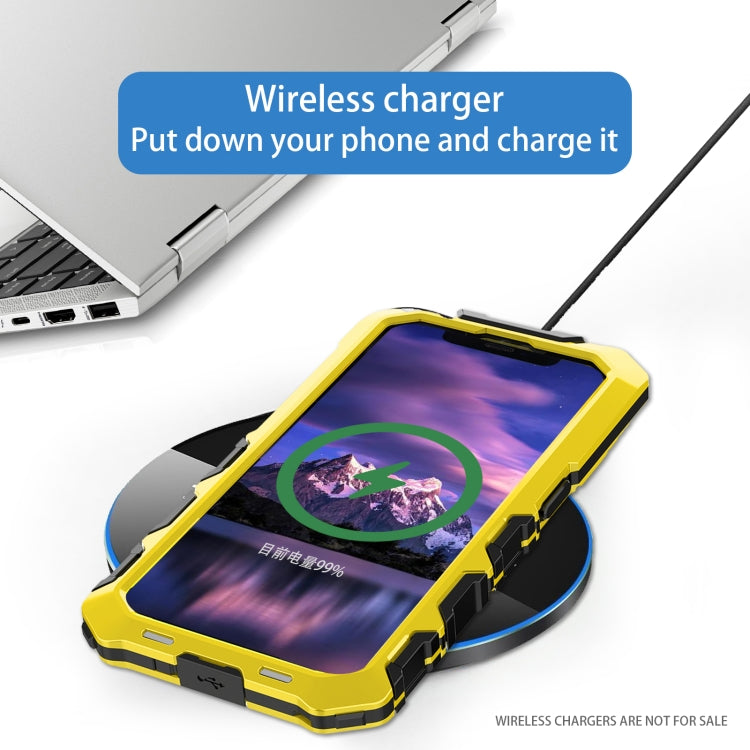 For iPhone 15 Plus R-JUST Life Waterproof Dustproof Shockproof Phone Case(Yellow) - iPhone 15 Plus Cases by R-JUST | Online Shopping UK | buy2fix