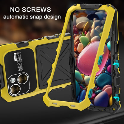 For iPhone 15 Plus R-JUST Life Waterproof Dustproof Shockproof Phone Case(Yellow) - iPhone 15 Plus Cases by R-JUST | Online Shopping UK | buy2fix