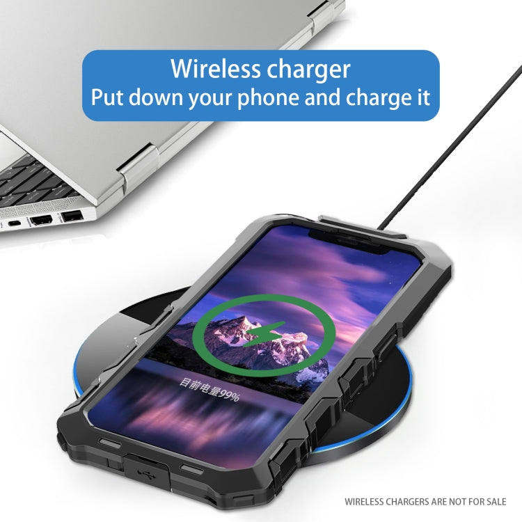 For iPhone 15 R-JUST Life Waterproof Dustproof Shockproof Phone Case(Black) - iPhone 15 Cases by R-JUST | Online Shopping UK | buy2fix