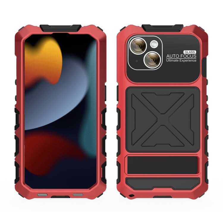 For iPhone 15 R-JUST Life Waterproof Dustproof Shockproof Phone Case(Red) - iPhone 15 Cases by R-JUST | Online Shopping UK | buy2fix