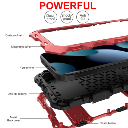 For iPhone 15 R-JUST Life Waterproof Dustproof Shockproof Phone Case(Red) - iPhone 15 Cases by R-JUST | Online Shopping UK | buy2fix