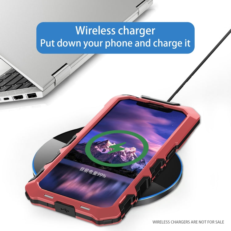 For iPhone 15 R-JUST Life Waterproof Dustproof Shockproof Phone Case(Red) - iPhone 15 Cases by R-JUST | Online Shopping UK | buy2fix