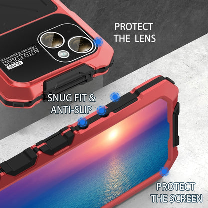 For iPhone 15 R-JUST Life Waterproof Dustproof Shockproof Phone Case(Red) - iPhone 15 Cases by R-JUST | Online Shopping UK | buy2fix