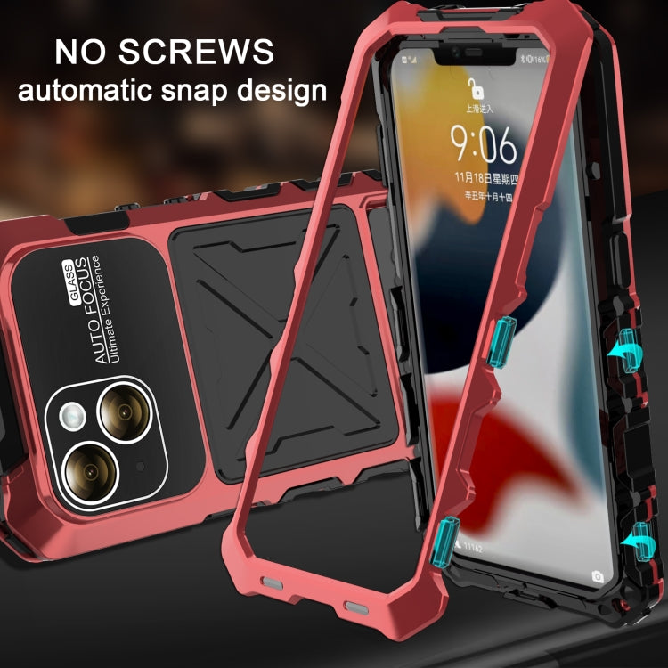 For iPhone 15 R-JUST Life Waterproof Dustproof Shockproof Phone Case(Red) - iPhone 15 Cases by R-JUST | Online Shopping UK | buy2fix