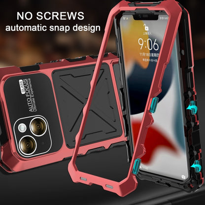For iPhone 15 R-JUST Life Waterproof Dustproof Shockproof Phone Case(Red) - iPhone 15 Cases by R-JUST | Online Shopping UK | buy2fix