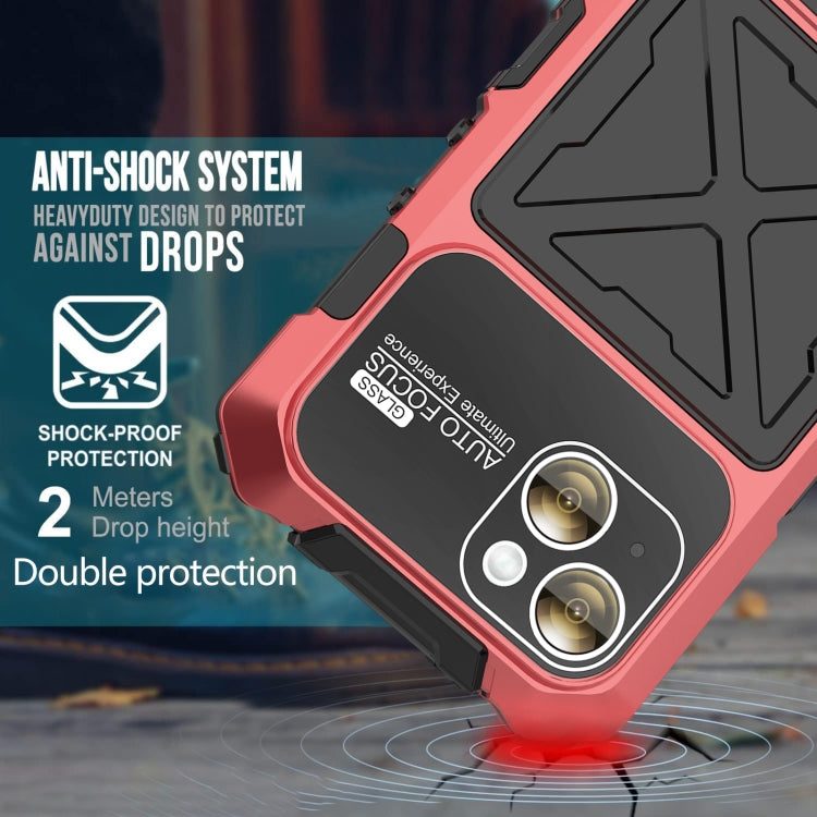 For iPhone 15 R-JUST Life Waterproof Dustproof Shockproof Phone Case(Red) - iPhone 15 Cases by R-JUST | Online Shopping UK | buy2fix