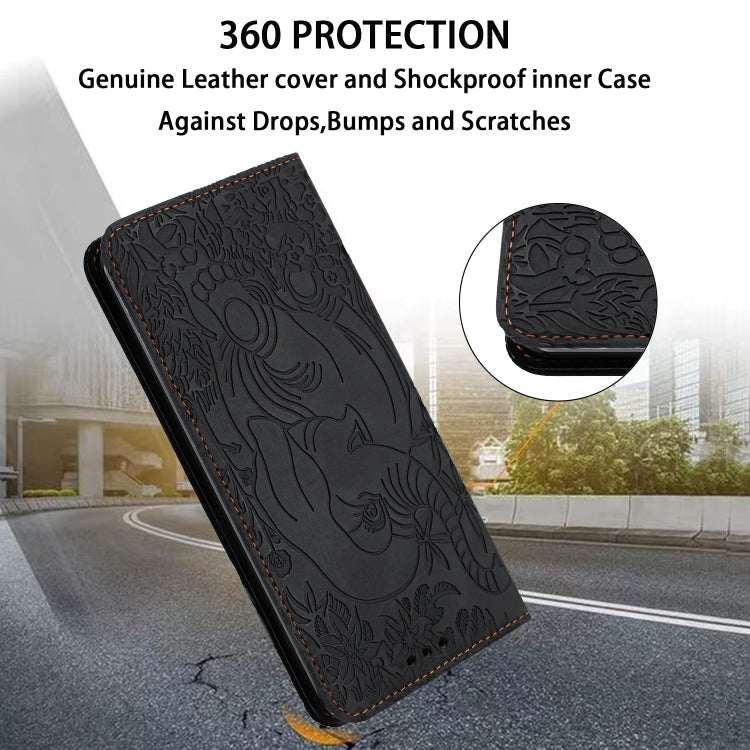 For Samsung Galaxy S25 Ultra 5G Retro Elephant Embossed Leather Phone Case(Black) - Galaxy S25 Ultra 5G Cases by buy2fix | Online Shopping UK | buy2fix