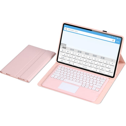 For Xiaomi Pad 6 Max 14 A0N8-A Ultra-thin Detachable Bluetooth Keyboard Leather Tablet Case with Touchpad(Pink White) - Others Keyboard by buy2fix | Online Shopping UK | buy2fix