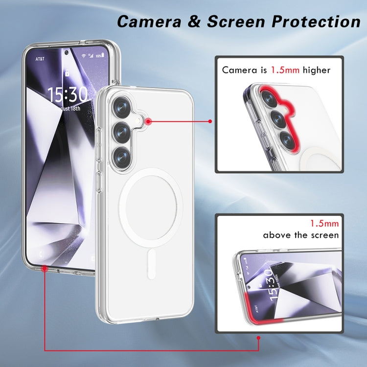 For Samsung Galaxy S25 5G Terminator MagSafe Magnetic Phone Case(Transparent) by buy2fix