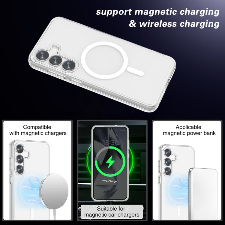 For Samsung Galaxy S25 5G Terminator MagSafe Magnetic Phone Case(Transparent) by buy2fix