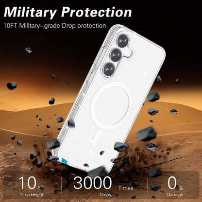 For Samsung Galaxy S25+ 5G Terminator MagSafe Magnetic Phone Case(Glitter White) by buy2fix
